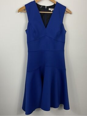 Rebecca Taylor Sleeveless V Neck Scuba Dress Womens 0